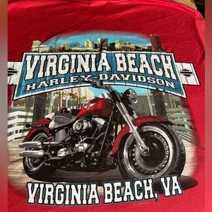 New mens Harley Davidson red dealer t shirt Virginia Beach